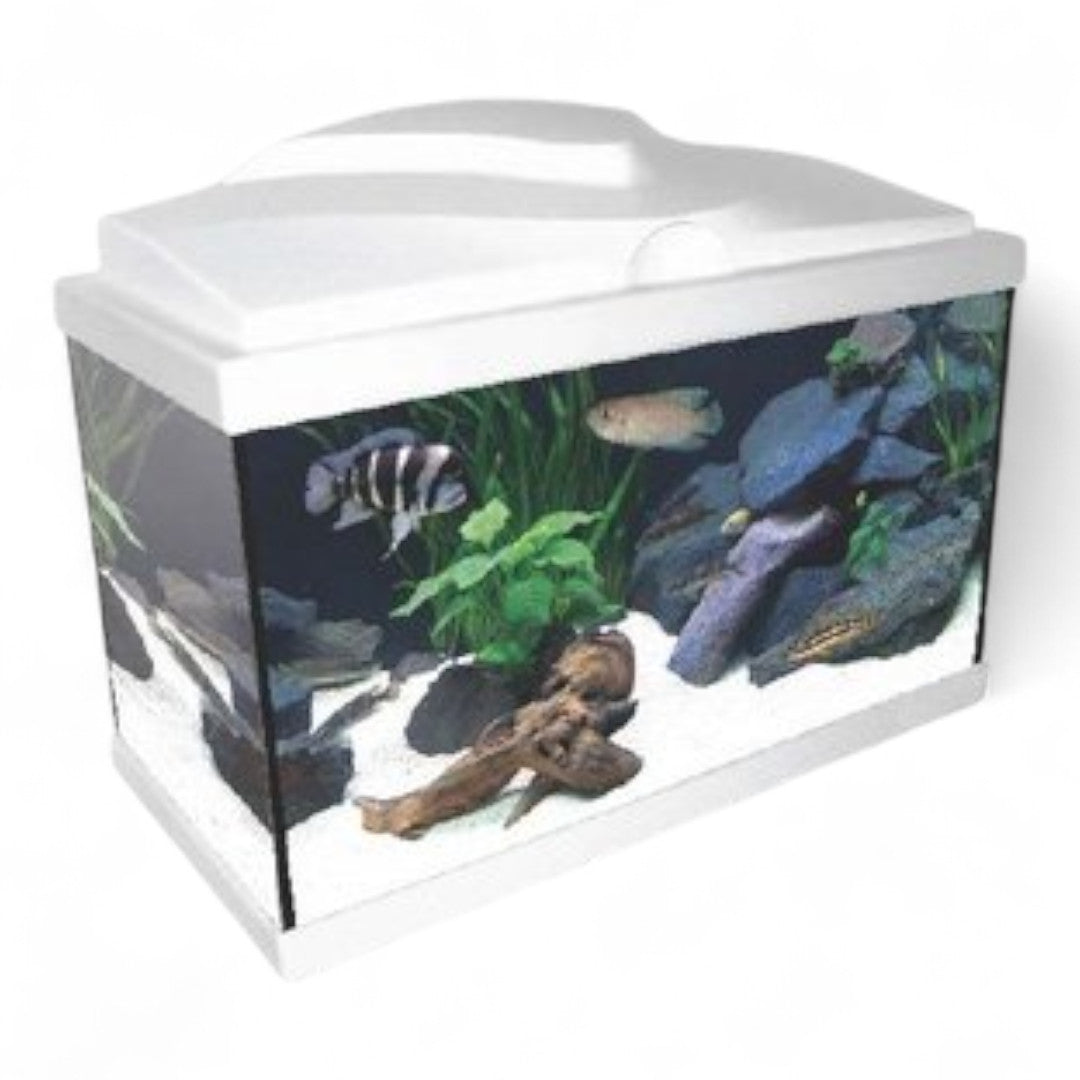 Acuario Aqua 20 LED Blanco Ciano