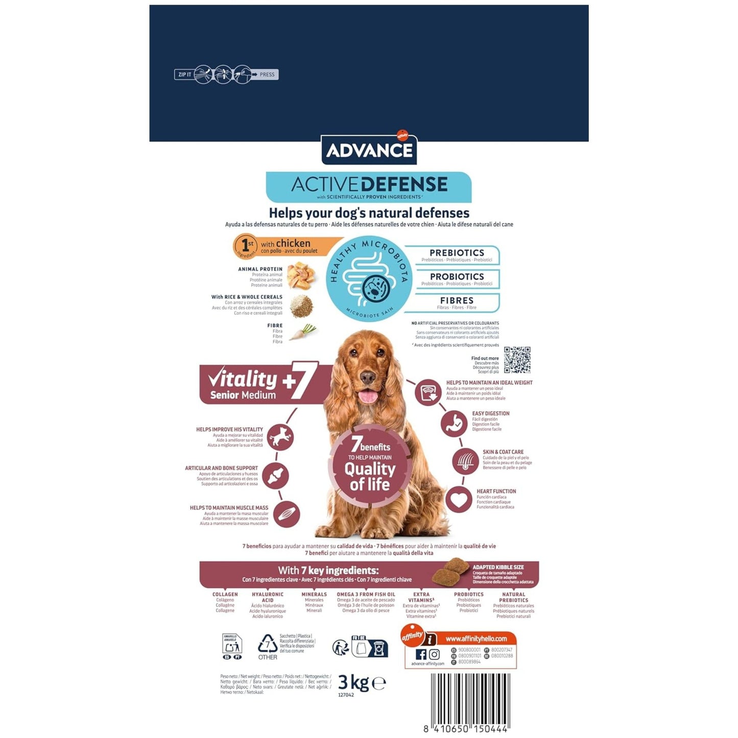 Pienso Advance Medium Senior para Perros