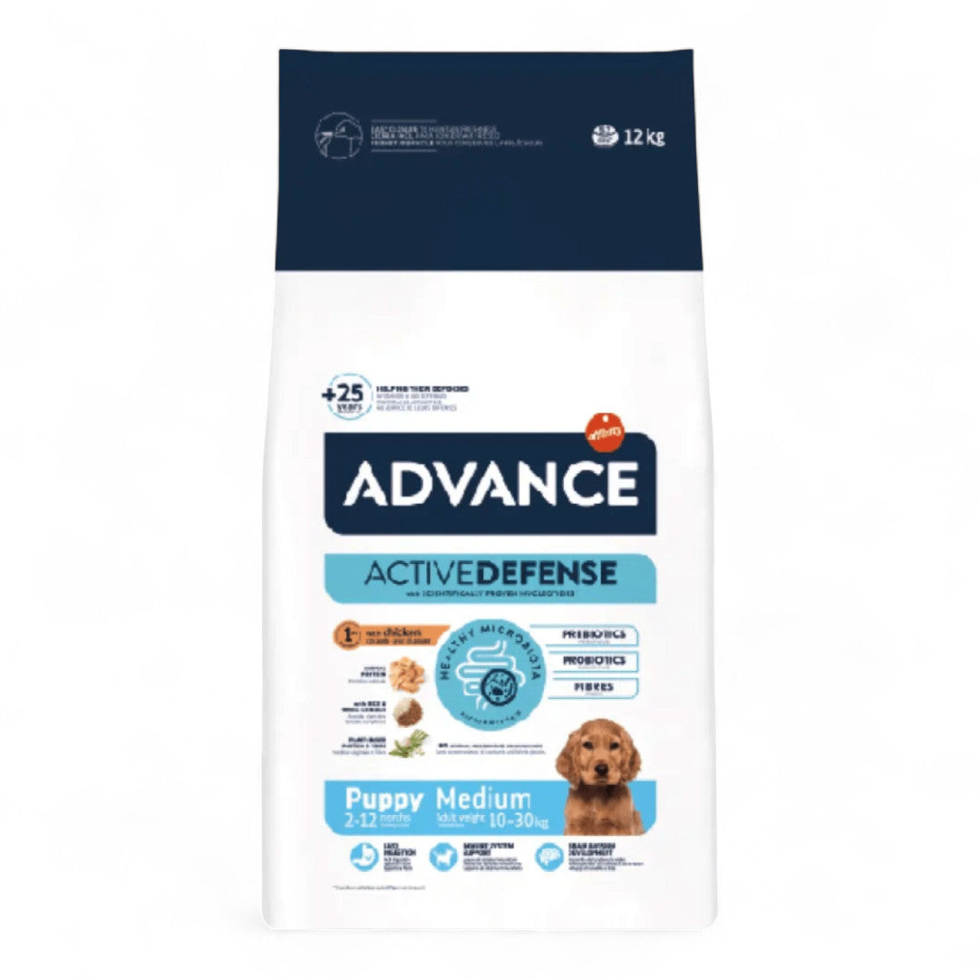 Advance Puppy Protect Medium 3 kg, 12 kg para Cachorros de Raza Mediana y Hembras Gestantes/Lactantes