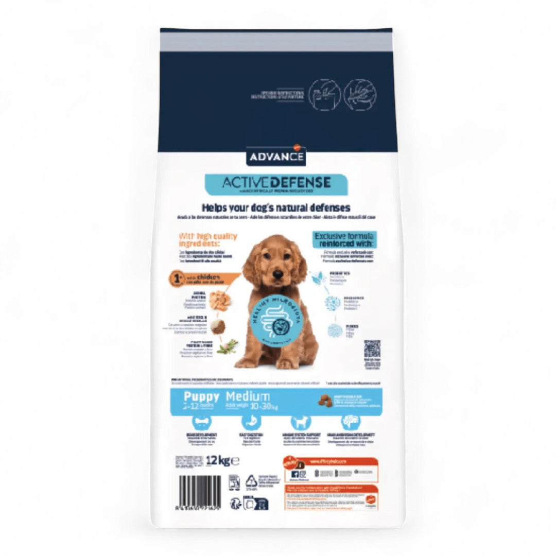 Advance Puppy Protect Medium 3 kg, 12 kg para Cachorros de Raza Mediana y Hembras Gestantes/Lactantes