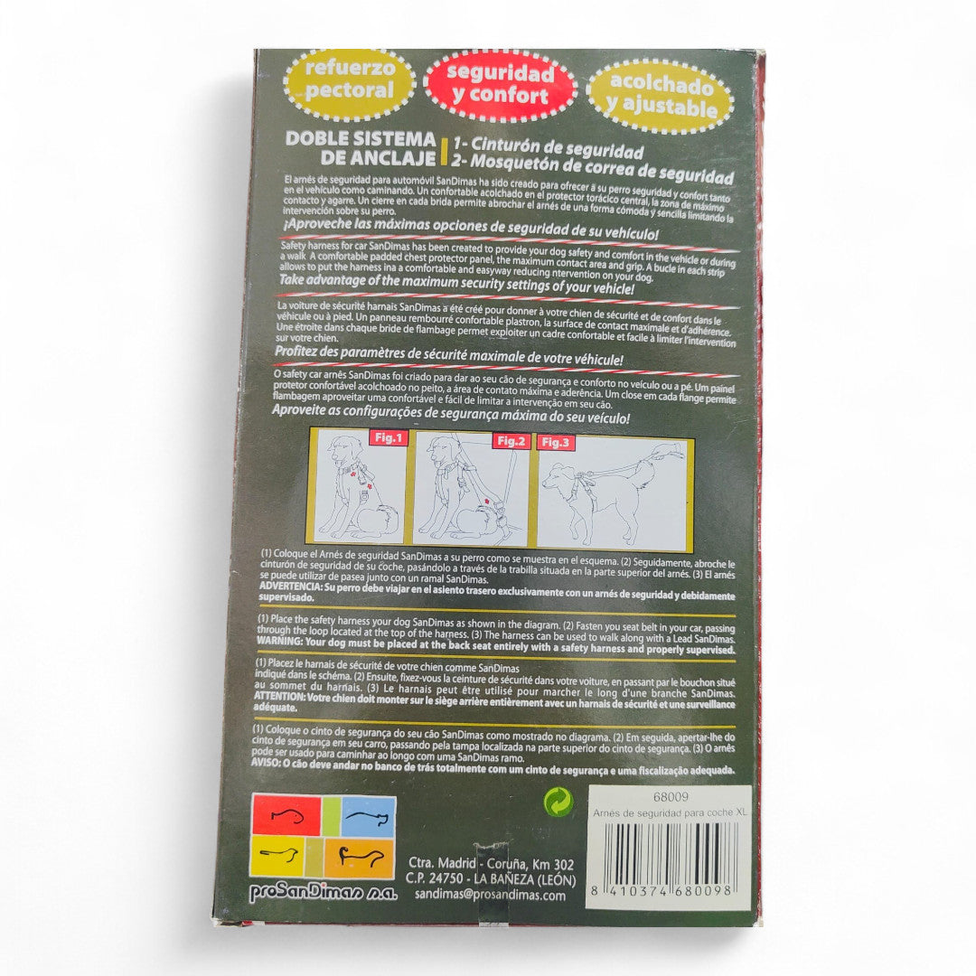 San Dimas Arnés de Seguridad para Coche T/S, T/M, T/L, T/XL (30-110 cm)