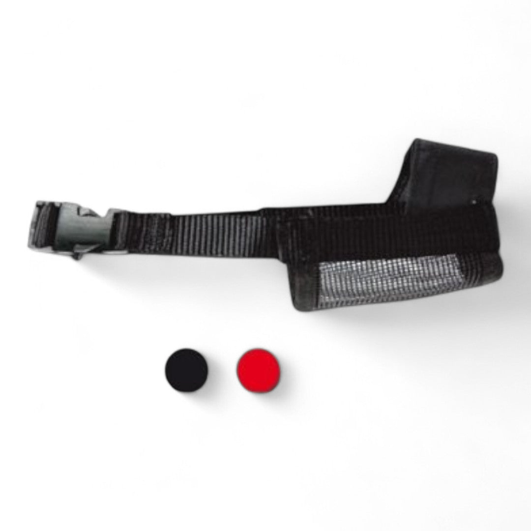 Nayeco Bozal Nylon Ajustable Acolchado Transpirable para Perros (Tallas S, M, L, XL, XXL, Negro)