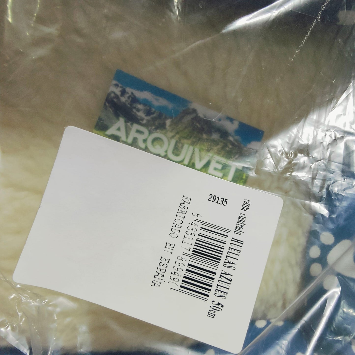 Cama Cuadrada Huellas Azules Arquivet para Perros