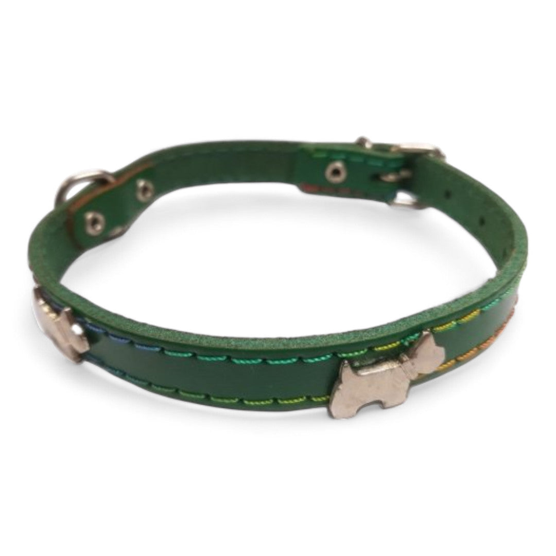 Collares de Cuero con Adorno de Perritos San Dimas