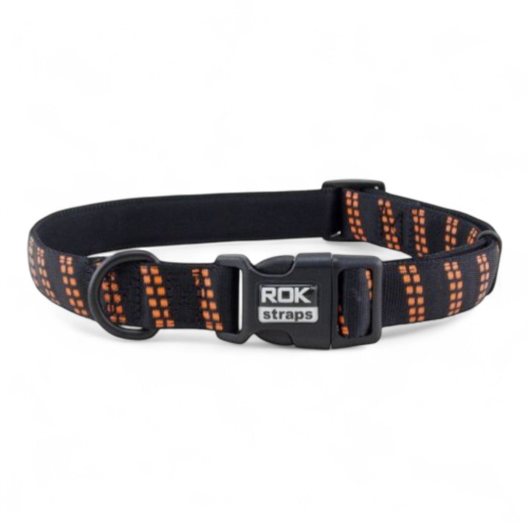 Collar ROK Straps Acolchado para Perros 16 mm y 20 mm - Naranja, Verde, Rojo