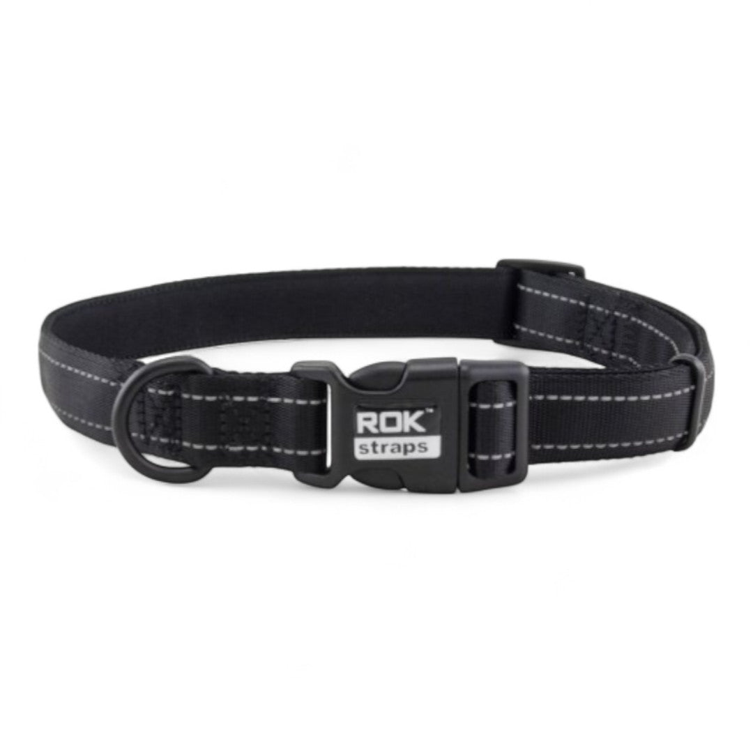 Collar ROK Straps Acolchado para Perros 16 mm y 20 mm - Naranja, Verde, Rojo