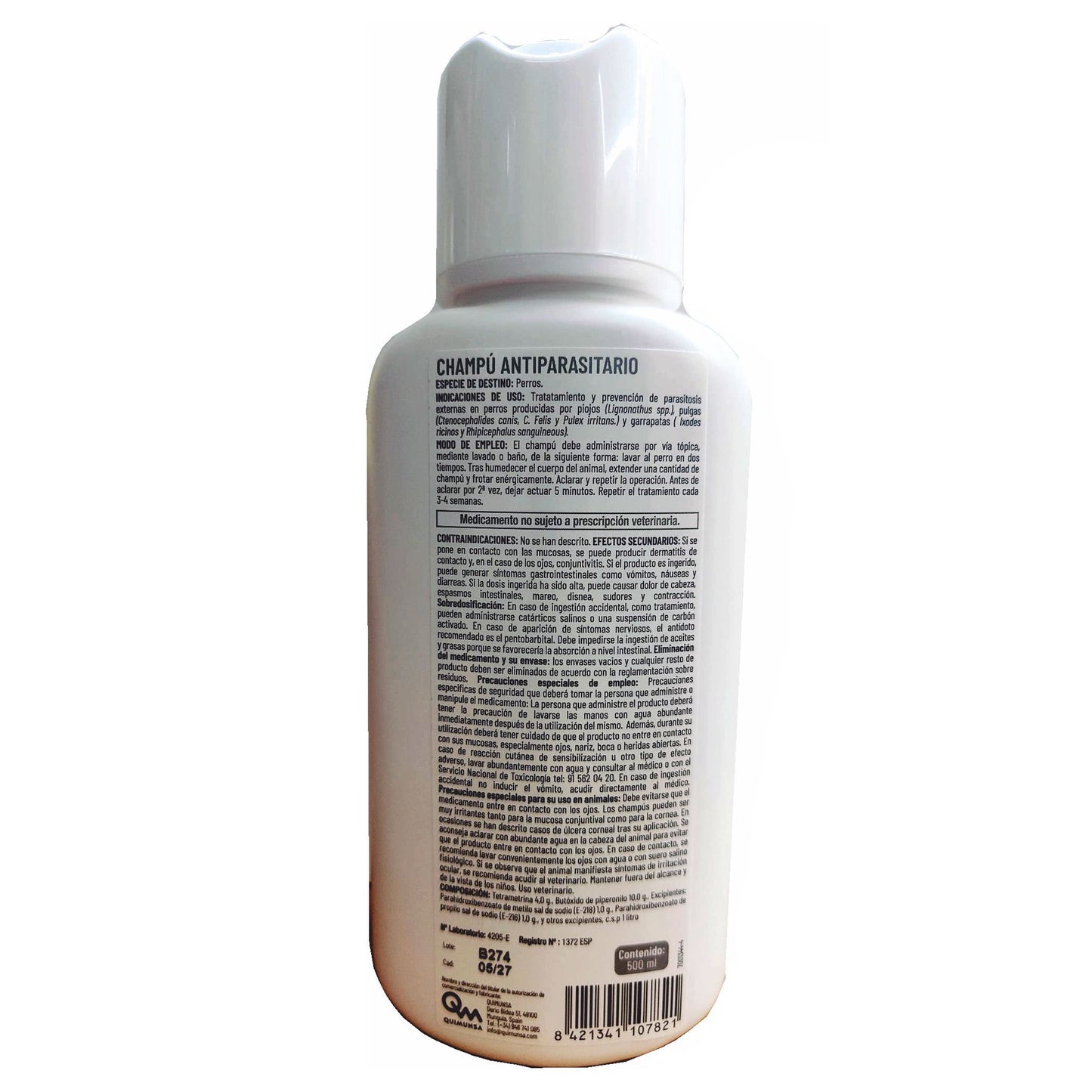 Diptron Champu Antiparasitario 500 Ml.
