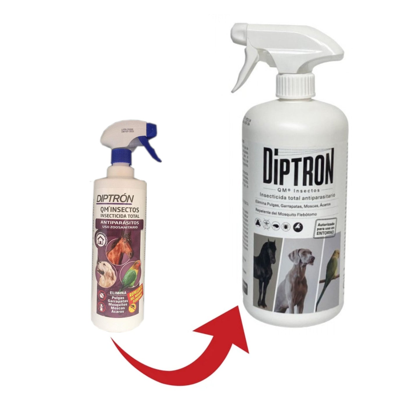 Diptron Qm Insectos Caballo/perro Insecticida 1lt.