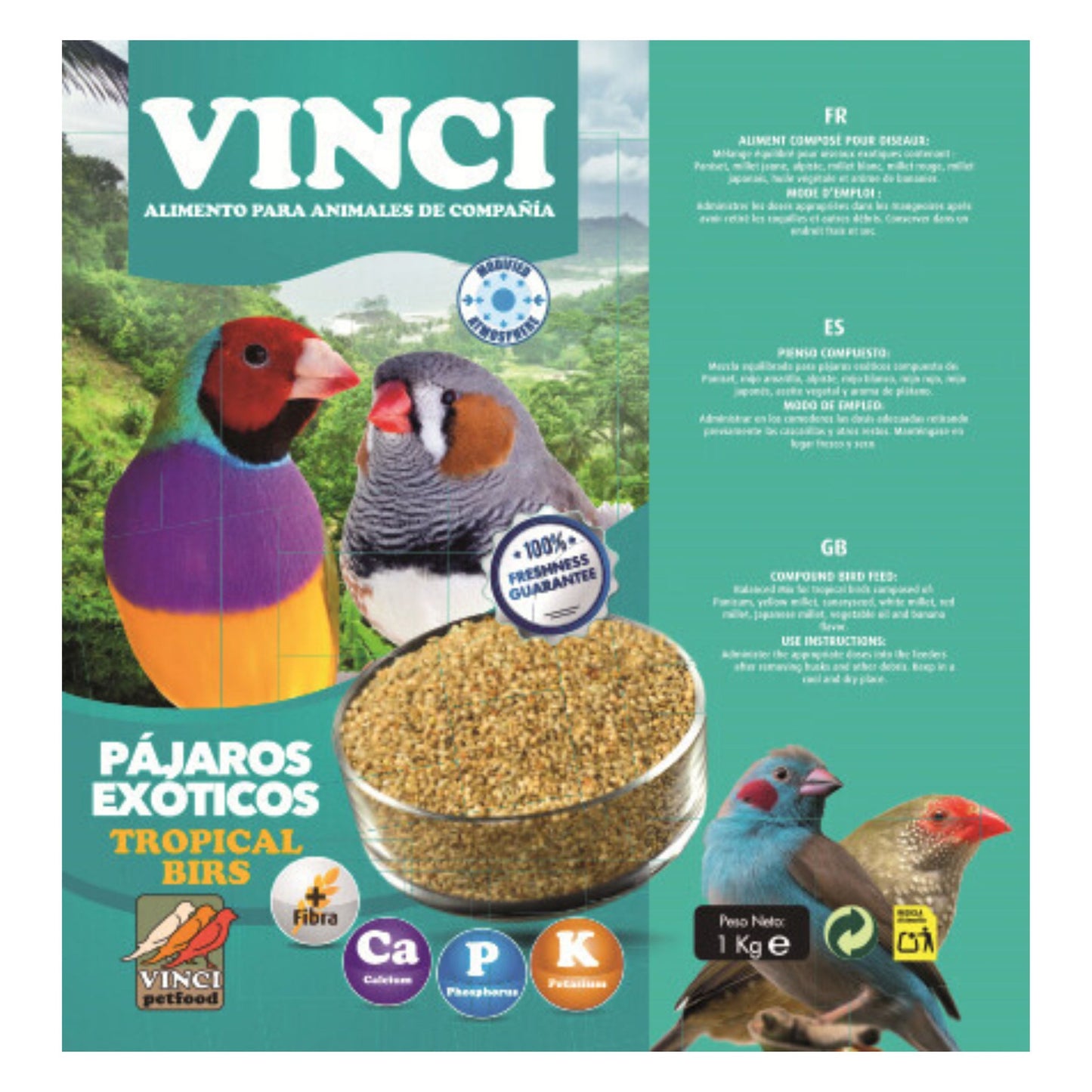 Mixtura Exóticos Vinci para Pájaros