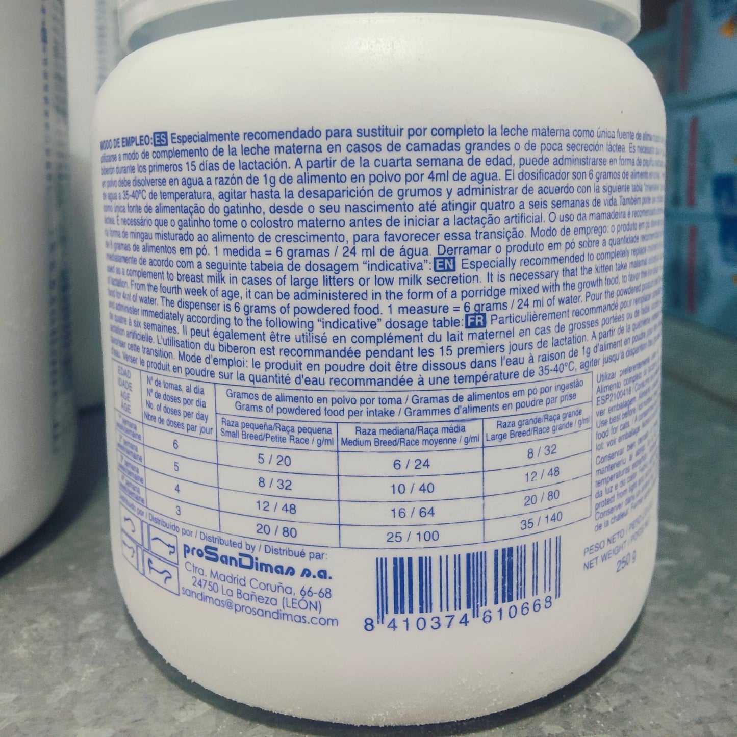 Leche San Dimas para Gatos 250 Gr.