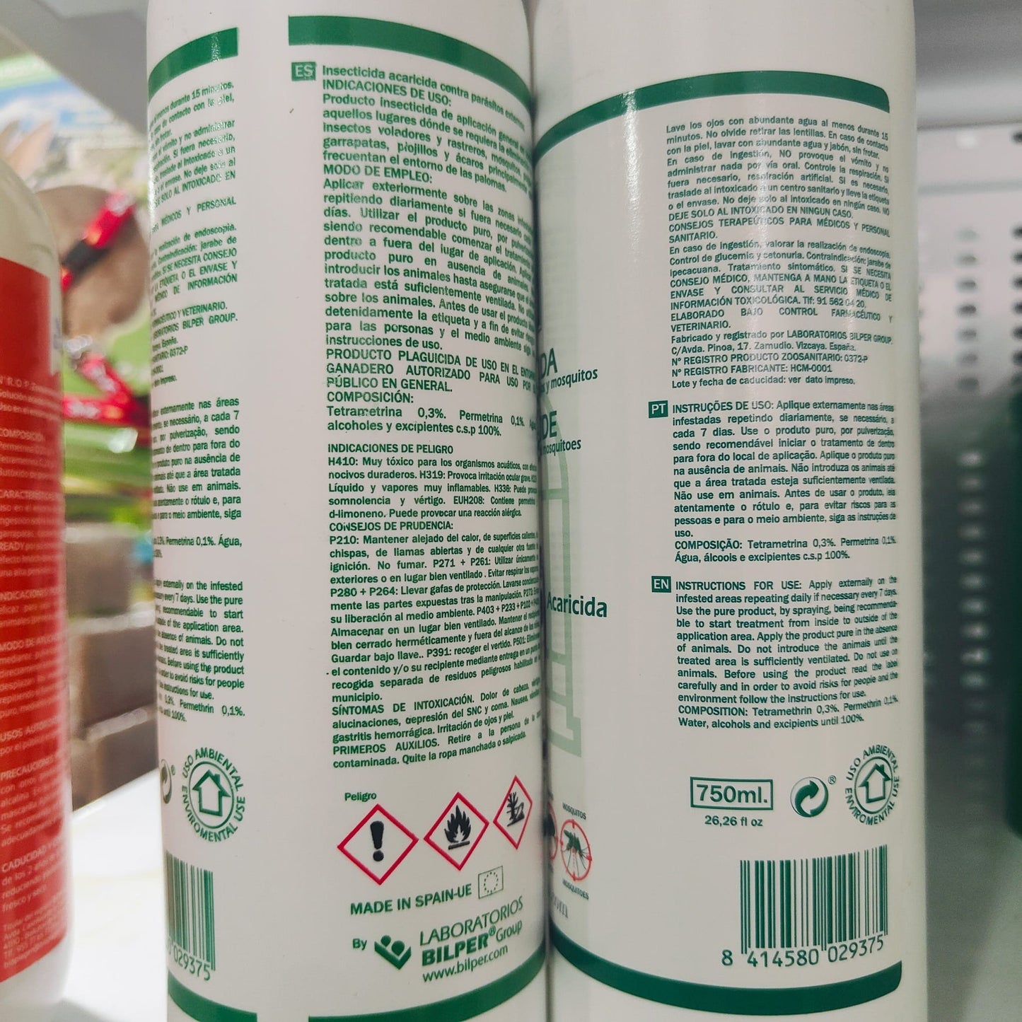 Menforsan Insecticida Palomas 750ml.