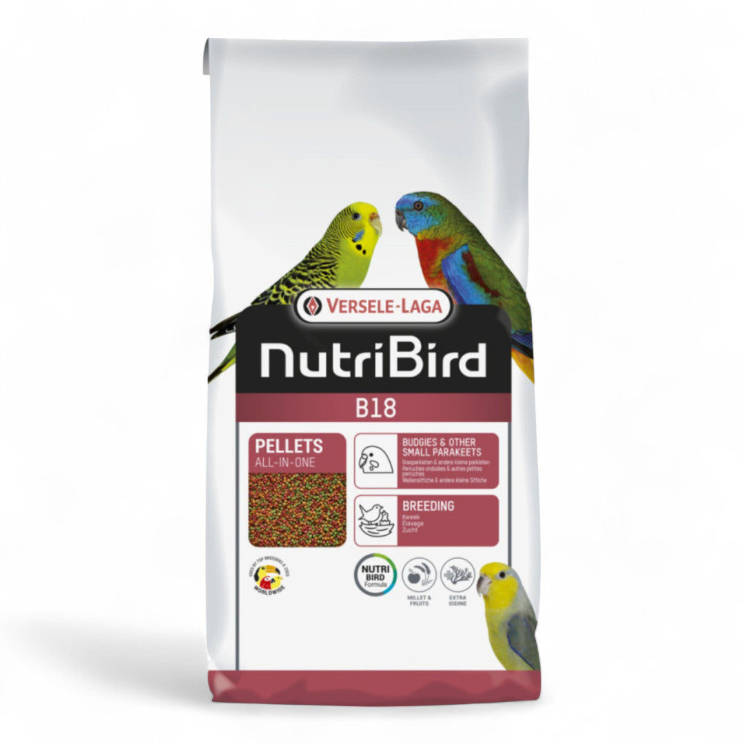 NutriBird B18 Cría 3 kg, 10 kg para Periquitos y Agapornis