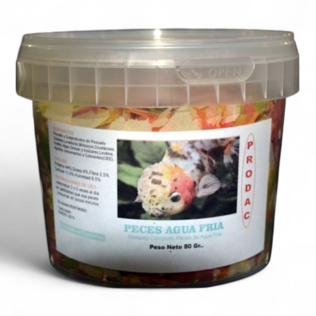 Prodac Alimento en Escamas para Peces de Agua Fría (30 g, 80 g, 1 kg, 5 kg)