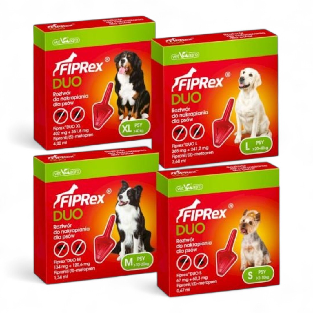 Pipetas Fiprex Duo para Perros (S, M, L)