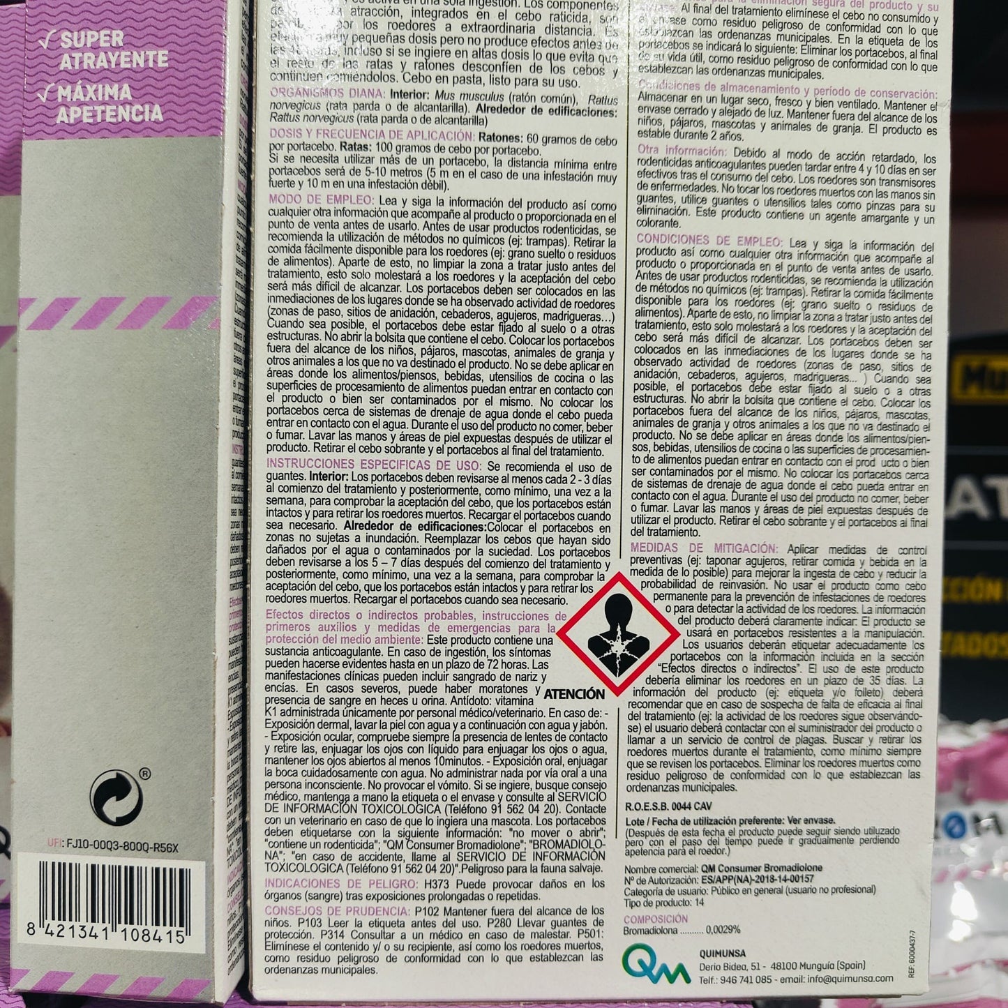 Raticida Qm Br Cebo Fresco 150gr.