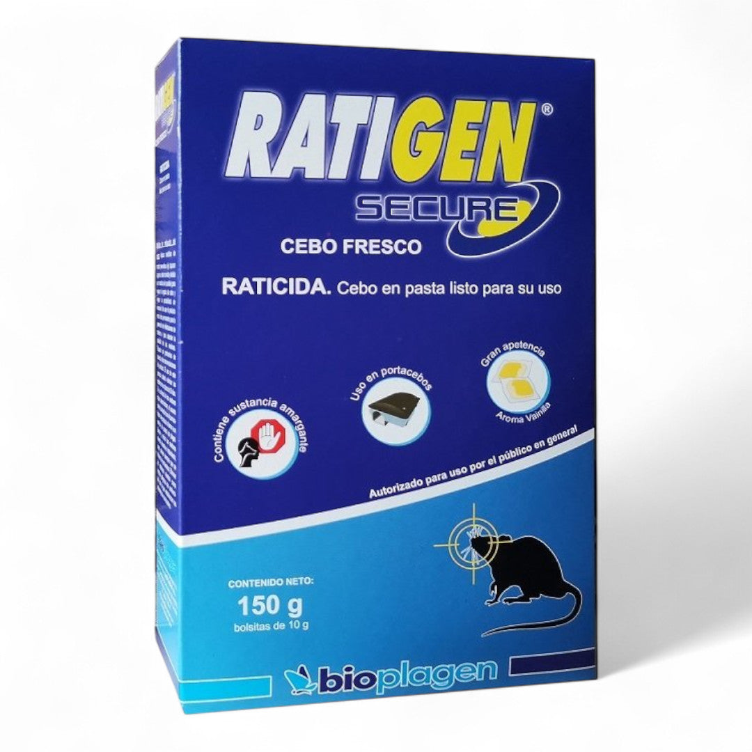Raticida Ratigen Secure Cebo Fresco 150 Gr. Brodifacoun