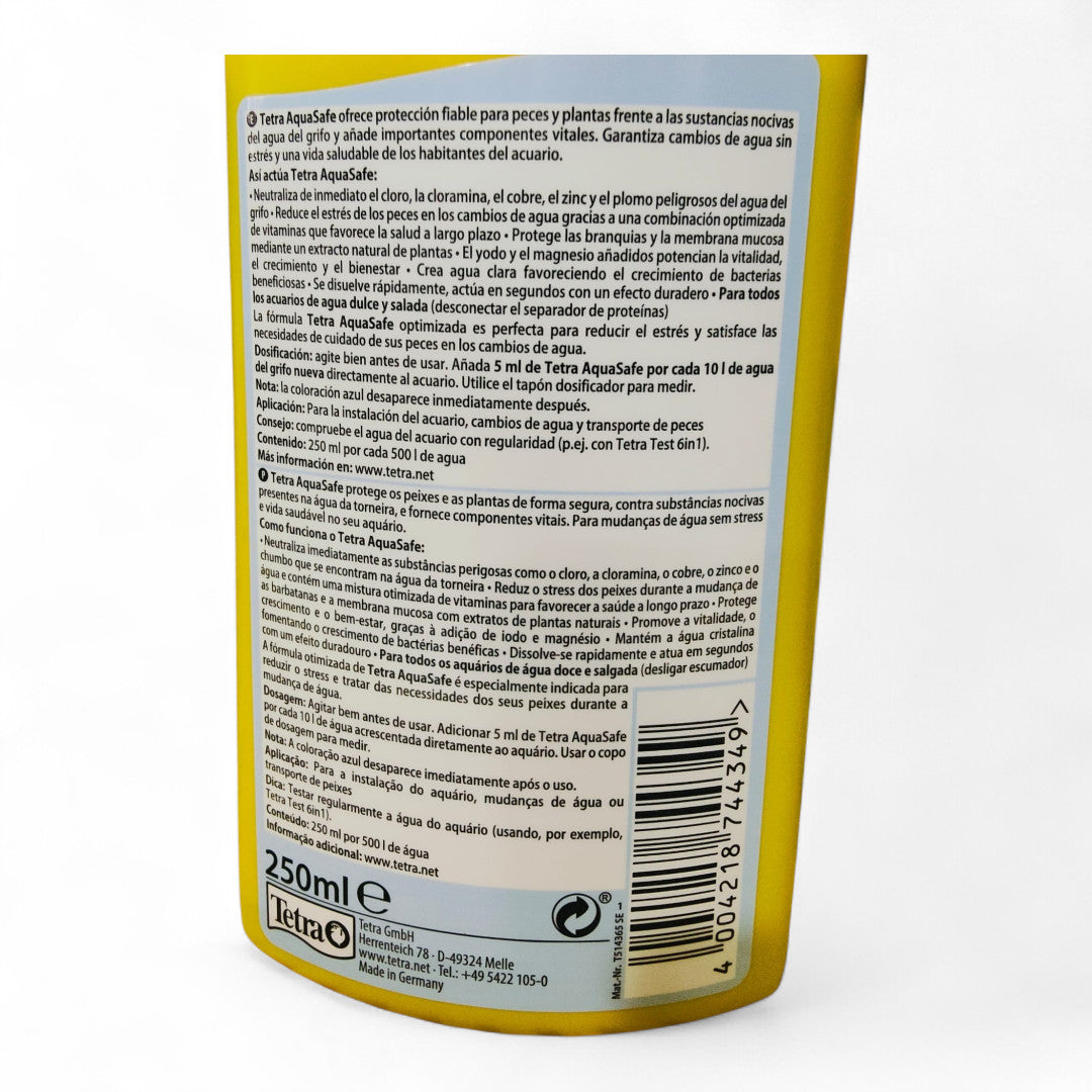 Tetra AquaSafe para Peces Tropicales (100 ml, 250 ml, 500 ml)