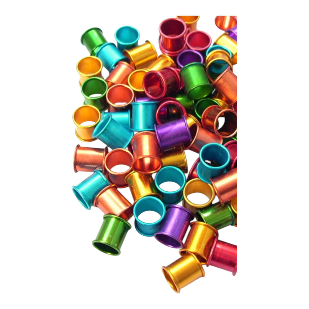 Anilla Aluminio Palomas 8mm. 10 Unidades.