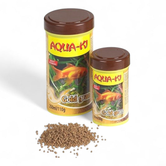 Aqua-Ki Gold Granulated Fish Food 50 g, 110 g for Cold Water Fish