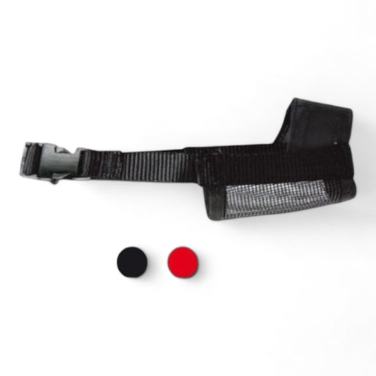 Nayeco Bozal Nylon Ajustable Acolchado Transpirable para Perros (Tallas S, M, L, XL, XXL, Negro)