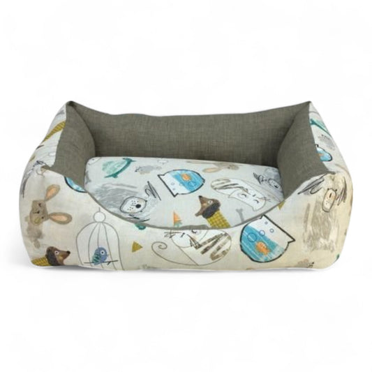 Cama cuadrada para perros mayores y frioleros – Cojín lavable y entrada baja | Arquivet 50 y 70 cm