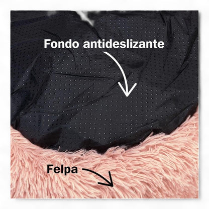 Cama Redonda para Perros Rosa Suave 50cm y 70cm – Acolchada, Antideslizante y Envasada al Vacío | Arquivet