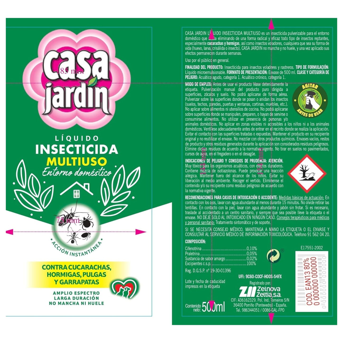 Casa Jardin 500 Ml. Antes Biocare