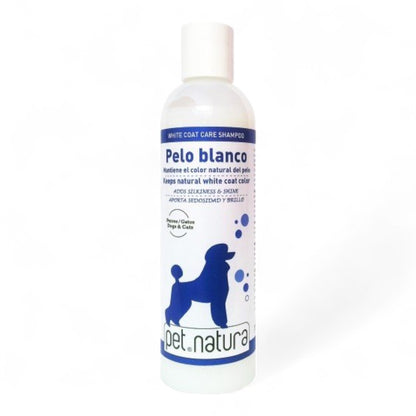 Champú Pelo Blanco Pet Natura (250 ml, 750 ml, 5 L)
