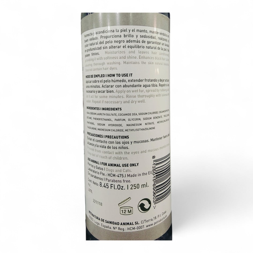 Champú PetNatura para Perro de Pelo Negro 250 ml y 750 ml