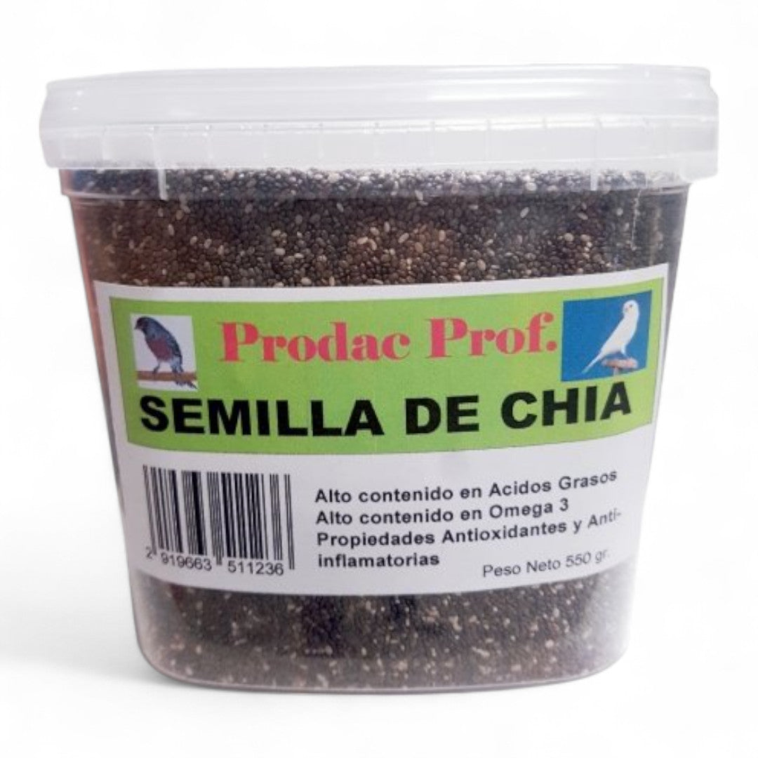 Vinci Semillas de Chía (Salvia hispanica) 550 g, 3 kg, 25 kg para Pájaros