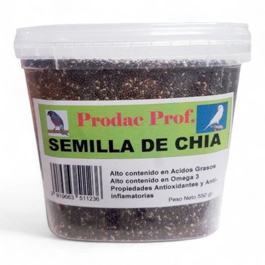 Vinci Semillas de Chía (Salvia hispanica) 550 g, 3 kg, 25 kg para Pájaros