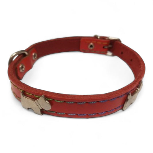 Collares de Cuero con Adorno de Perritos San Dimas