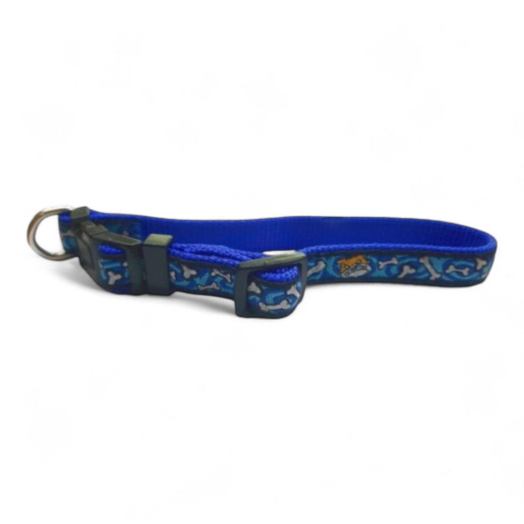 Collar Bull Hueso 15x250-380mm Azul y Rojo/Rojo
