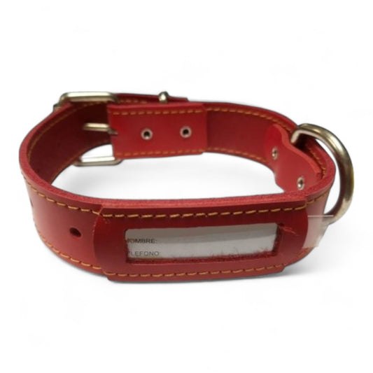 Collar Cuero Buzón Mabel para Perros