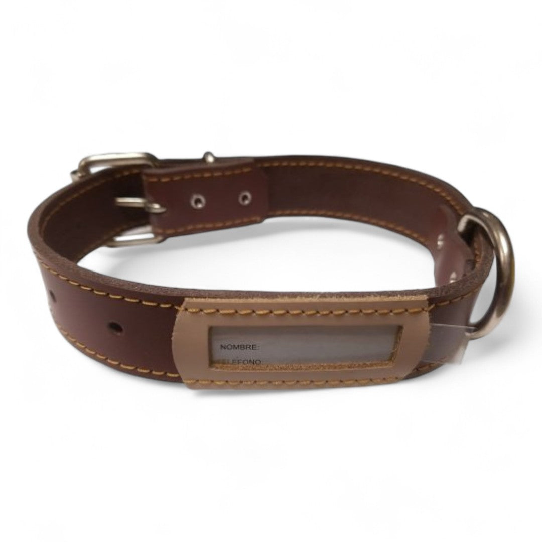 Collar Cuero Buzón Mabel para Perros