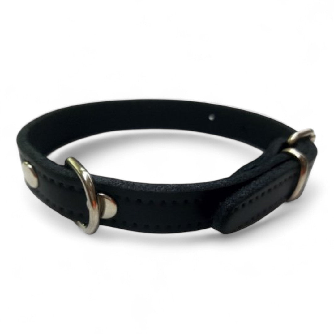 Collar Cuero Liso para Perros VMD