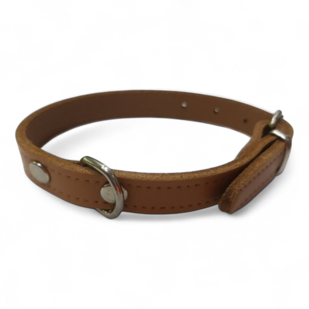 Collar Cuero Liso para Perros VMD