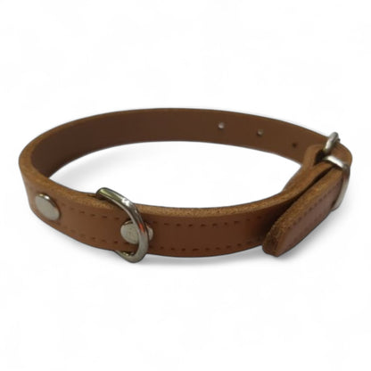 Collar Cuero Liso para Perros VMD