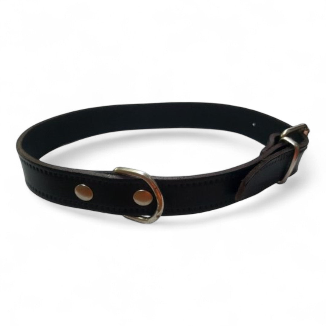 Collar Cuero Liso para Perros VMD