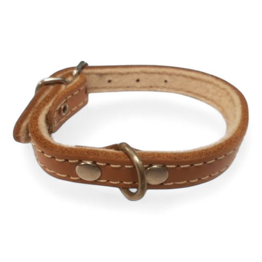 Collar Cuero Vaqueta VMD para Perros