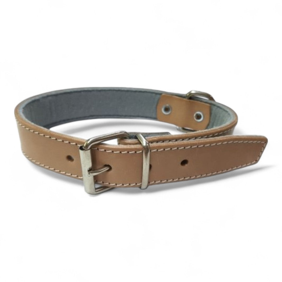 Collar Cuero Vaqueta VMD para Perros