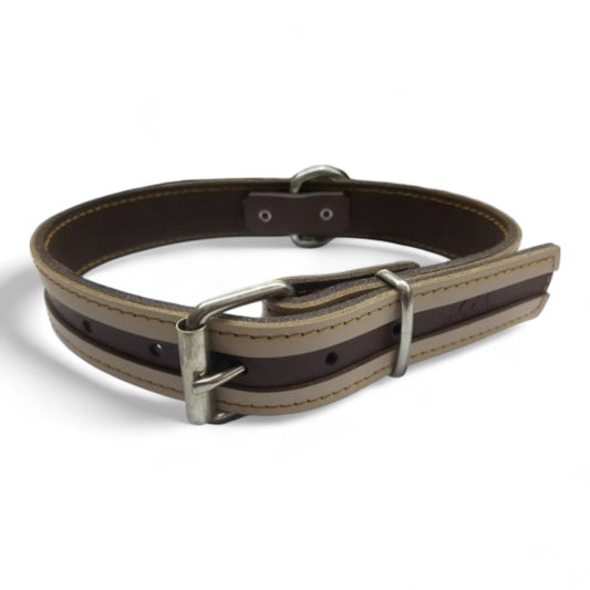 Collar Cuero Via Mabel para Perros