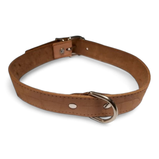 San Dimas Collar de Piel Labrado para Perros Medianos (Azul, Verde, Rojo, Tostado)