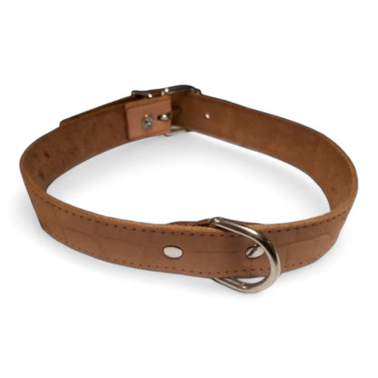 San Dimas Collar de Piel Labrado para Perros Medianos (Azul, Verde, Rojo, Tostado)