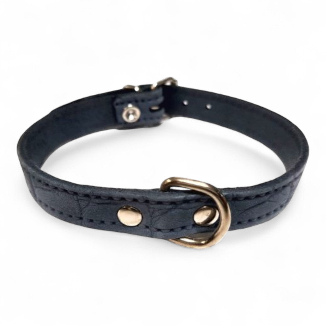 San Dimas Collar de Piel Labrado para Perros Mini (Rojo, Tostado, Verde, Azul)