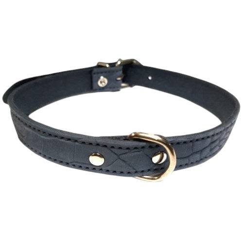 San Dimas Collar de Piel Labrado para Perros Grandes y Gigantes (Tostado, Verde, Azul, Rojo)