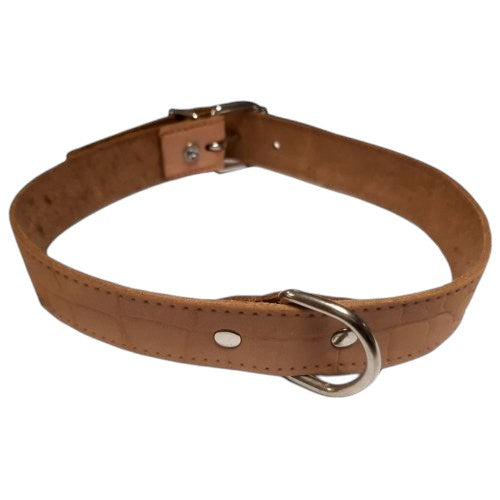 San Dimas Collar de Piel Labrado para Perros Grandes y Gigantes (Tostado, Verde, Azul, Rojo)