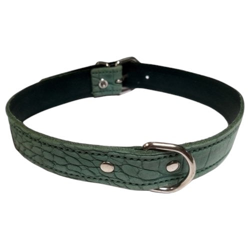 San Dimas Collar de Piel Labrado para Perros Grandes y Gigantes (Tostado, Verde, Azul, Rojo)