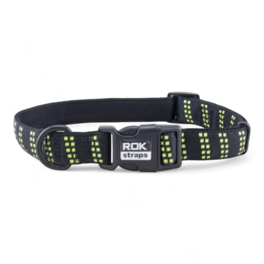 Collar ROK Straps Acolchado para Perros 16 mm y 20 mm - Naranja, Verde, Rojo