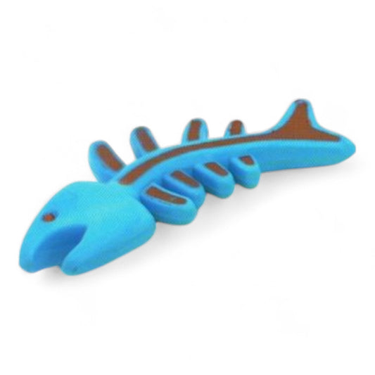 Juguete para gatos forma de espina termoplástica – Resistente y flexible | Arquivet 13 cm Azul y Pistacho